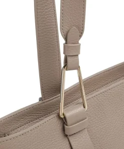 Malory Shopper genarbtes Leder taupe
