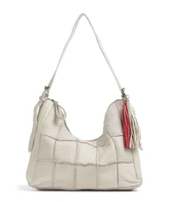 Malvengasse 5 Schultertasche genarbtes Leder beige
