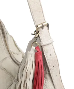 Malvengasse 5 Schultertasche genarbtes Leder beige