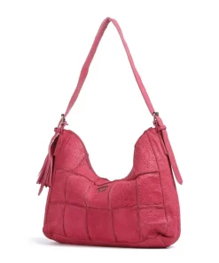Malvengasse 5 Schultertasche genarbtes Leder pink