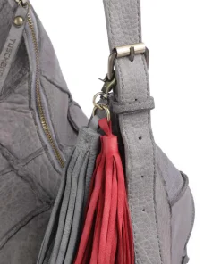 Malvengasse 5 Schultertasche genarbtes Leder grau