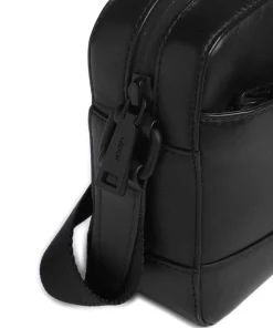 Manciano Pino Umhängetasche fein genarbtes Rindsleder schwarz