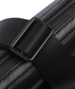 Manciano Remus Umhängetasche fein genarbtes Leder schwarz