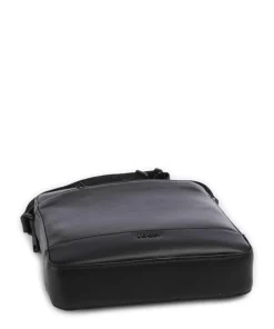 Manciano Remus Umhängetasche fein genarbtes Leder schwarz