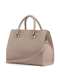 Manhattan Handtasche Lederimitat beige