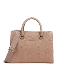 Manhattan Handtasche Lederimitat hellbraun