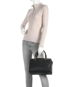 Manhattan Handtasche Lederimitat schwarz