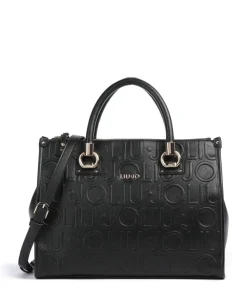 Manhattan M Handtasche Lederimitat schwarz