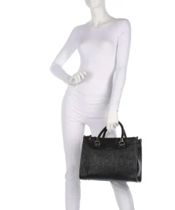 Manhattan M Handtasche Lederimitat schwarz