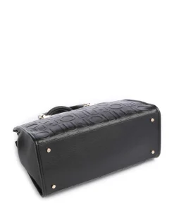 Manhattan M Handtasche Lederimitat schwarz