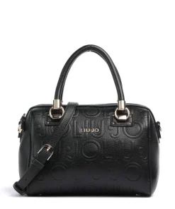 Manhattan S Handtasche Lederimitat schwarz