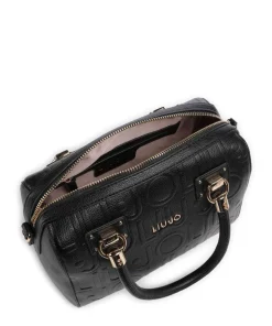 Manhattan S Handtasche Lederimitat schwarz