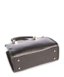 Manhattan S Handtasche Lederimitat dunkelbraun