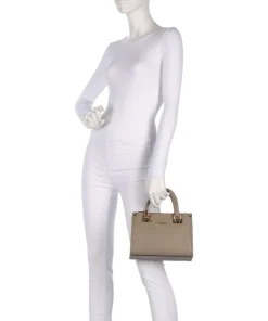 Manhattan S Handtasche Lederimitat taupe