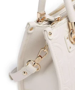 Manhattan S Handtasche Lederimitat elfenbein