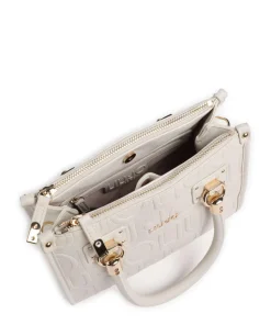 Manhattan S Handtasche Lederimitat elfenbein