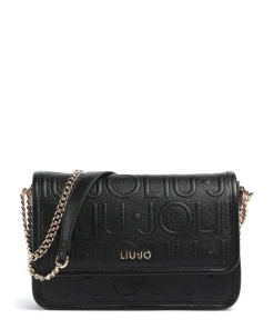 Manhattan S Schultertasche Lederimitat schwarz