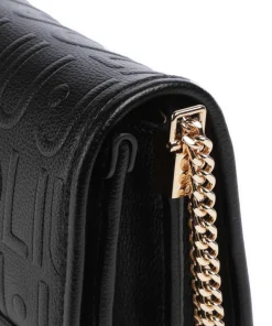 Manhattan S Schultertasche Lederimitat schwarz