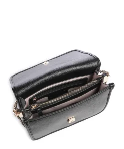 Manhattan S Schultertasche Lederimitat schwarz