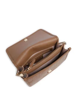 Manhattan S Schultertasche Lederimitat braun