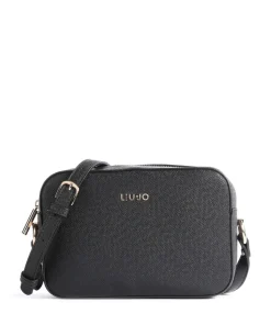 Manhattan Umhängetasche Lederimitat schwarz