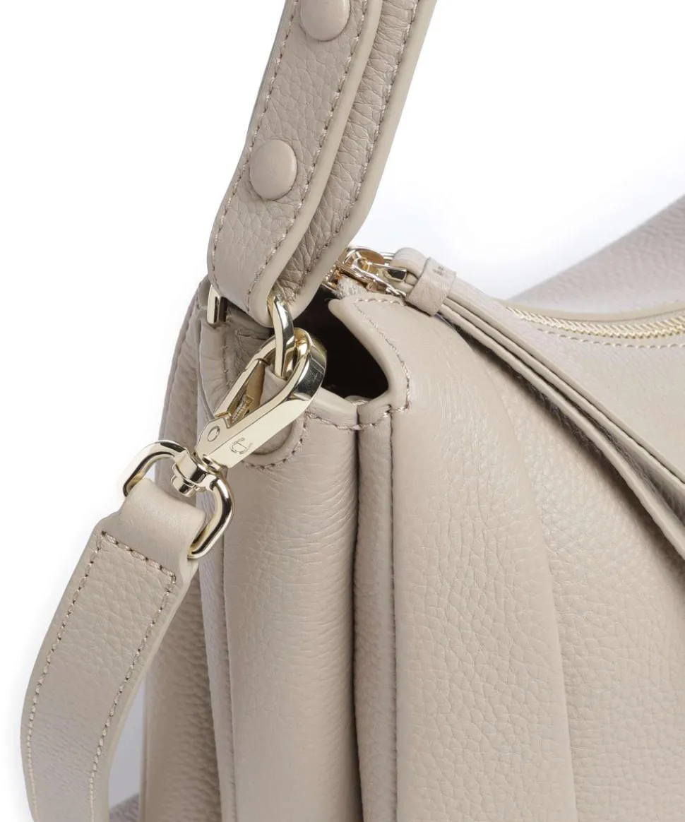 Mara M Beuteltasche genarbtes Rindsleder beige