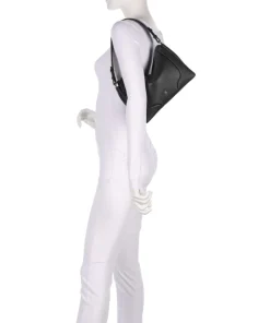 Mara S Beuteltasche genarbtes Rindsleder schwarz