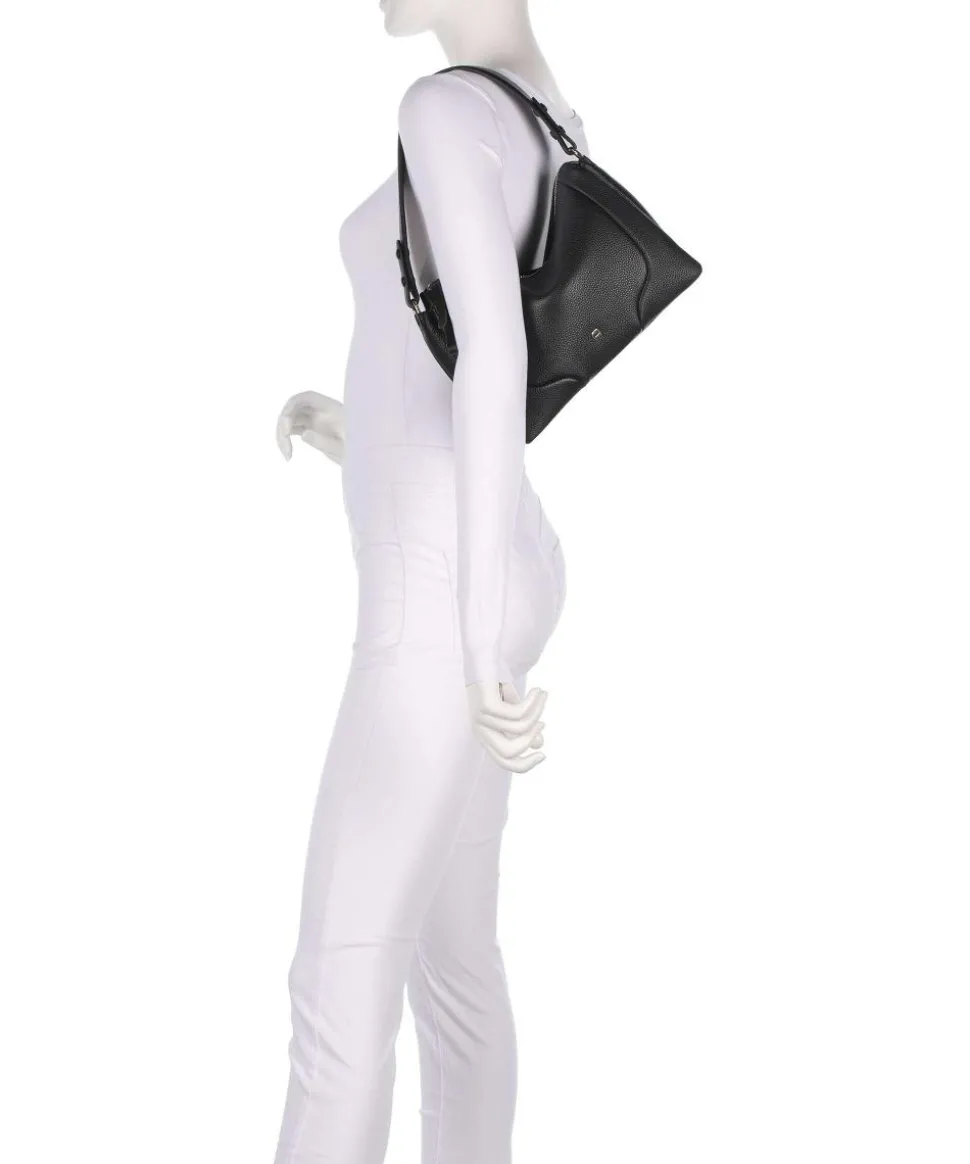 Mara S Beuteltasche genarbtes Rindsleder schwarz