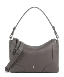 Mara S Beuteltasche genarbtes Rindsleder taupe