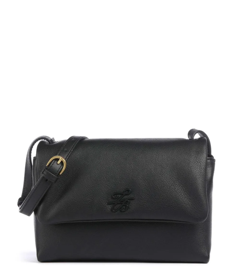 Marrisa Umhängetasche genarbtes Rindsleder schwarz