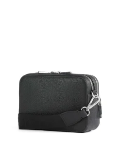 Matteo Umhängetasche genarbtes Rindsleder schwarz