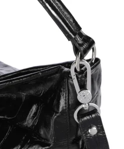 Maxi Cocco Mia Beuteltasche geprägtes Leder schwarz