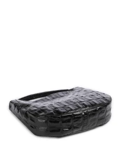 Maxi Cocco Mia Beuteltasche geprägtes Leder schwarz