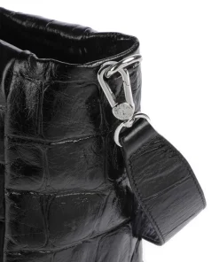 Maxi Cocco Mia Handtasche geprägtes Rindsleder schwarz