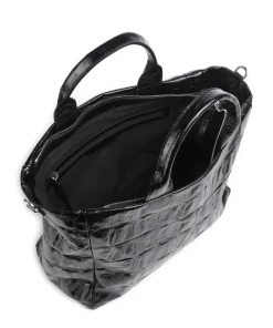 Maxi Cocco Mia Handtasche geprägtes Rindsleder schwarz