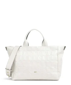 Maxi Cocco Mia Handtasche geprägtes Rindsleder creme