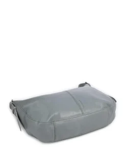 Me and My Bag Beuteltasche fein genarbtes Leder blaugrau