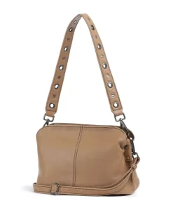 Me and My Bag Schultertasche fein genarbtes Leder karamellbraun