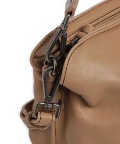 Me and My Bag Schultertasche fein genarbtes Leder karamellbraun