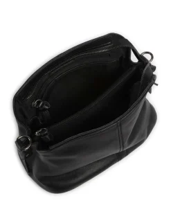 Me and My Bag Schultertasche fein genarbtes Leder schwarz