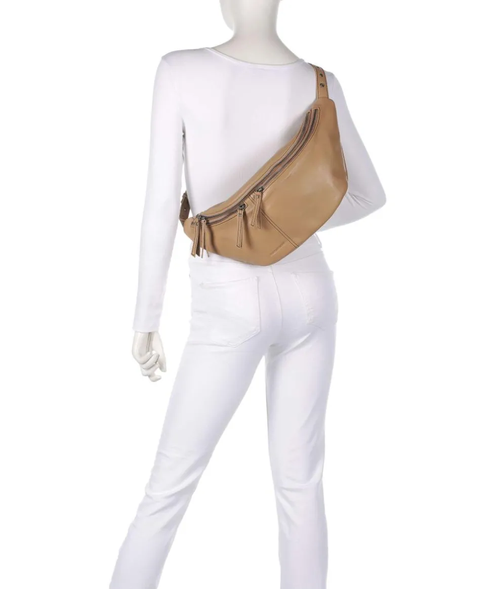 Me and My Bag Umhängetasche fein genarbtes Leder karamellbraun