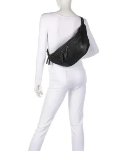 Me and My Bag Umhängetasche fein genarbtes Leder schwarz