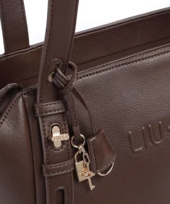 Mediana M Shopper Lederimitat dunkelbraun