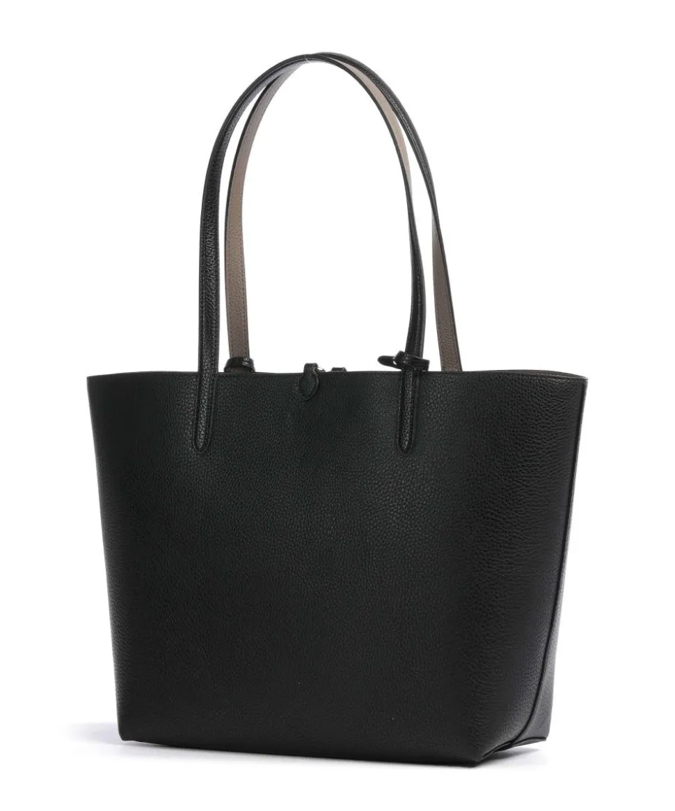 Medium Shopper Lederimitat schwarz