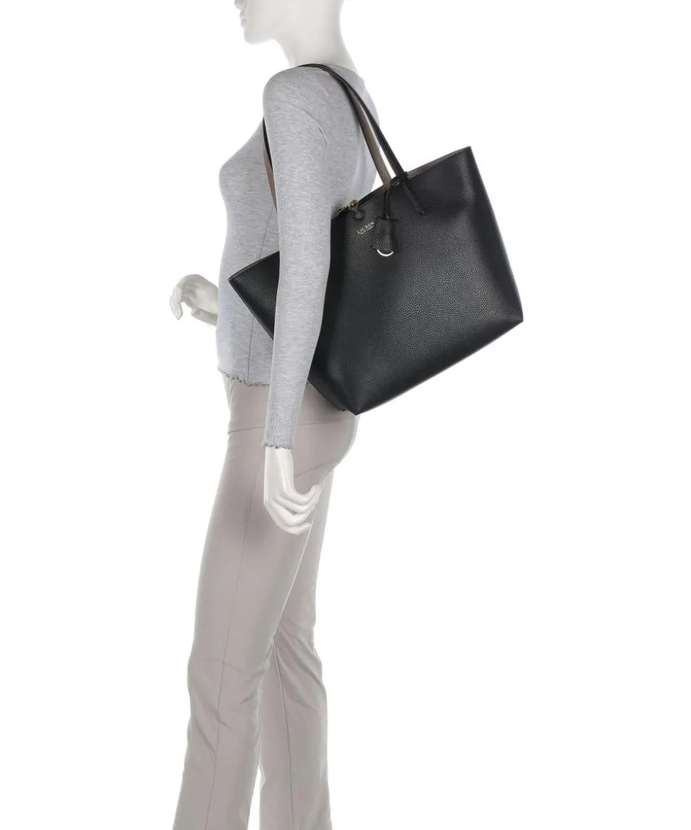 Medium Shopper Lederimitat schwarz