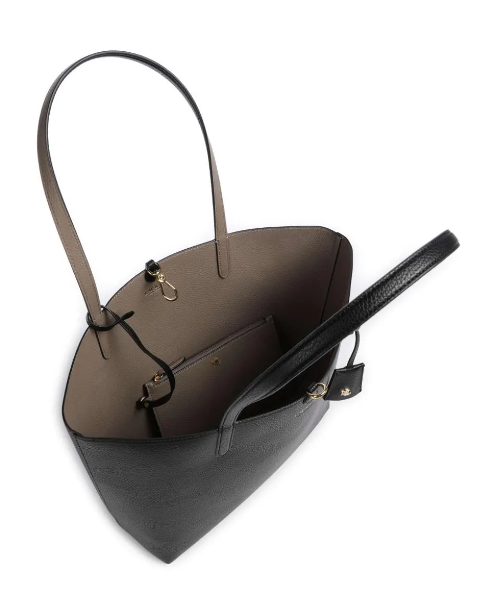 Medium Shopper Lederimitat schwarz