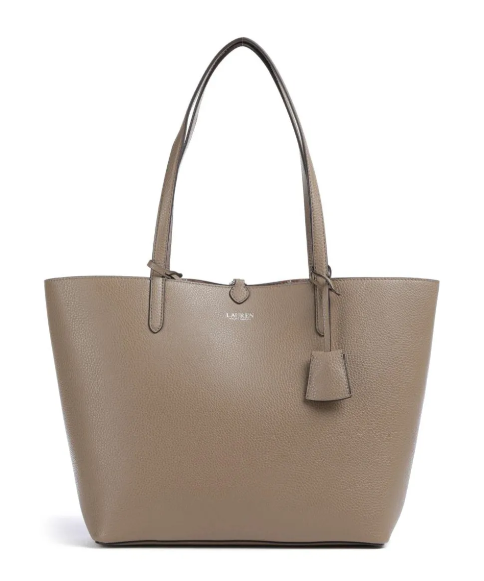 Medium Shopper Lederimitat taupe