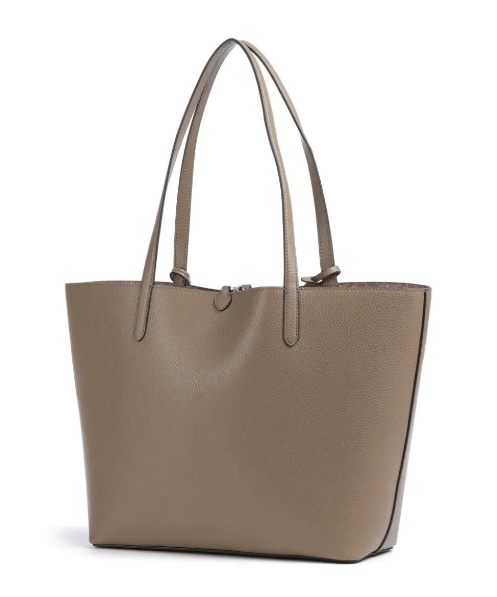 Medium Shopper Lederimitat taupe