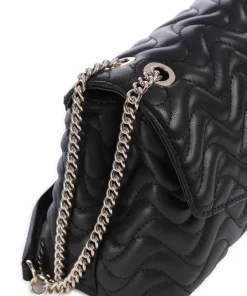 Melisandra Schultertasche Lederimitat schwarz