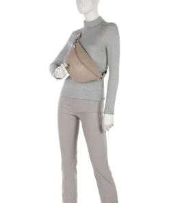 Mellow Leather Gürteltasche genarbtes Kalbsleder taupe